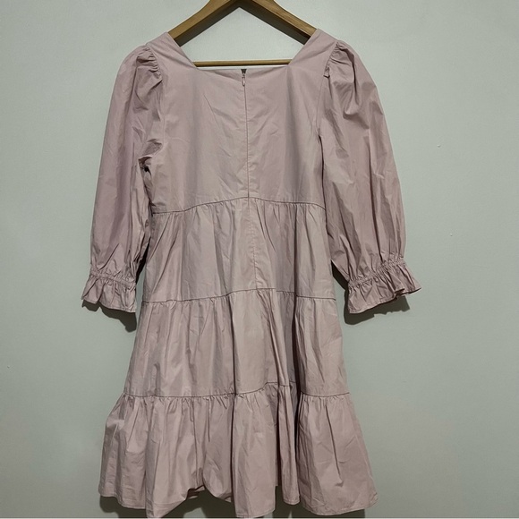 NWT MADEWELL poplin Lizzie babydoll pink dress size 10 - Picture 4 of 9